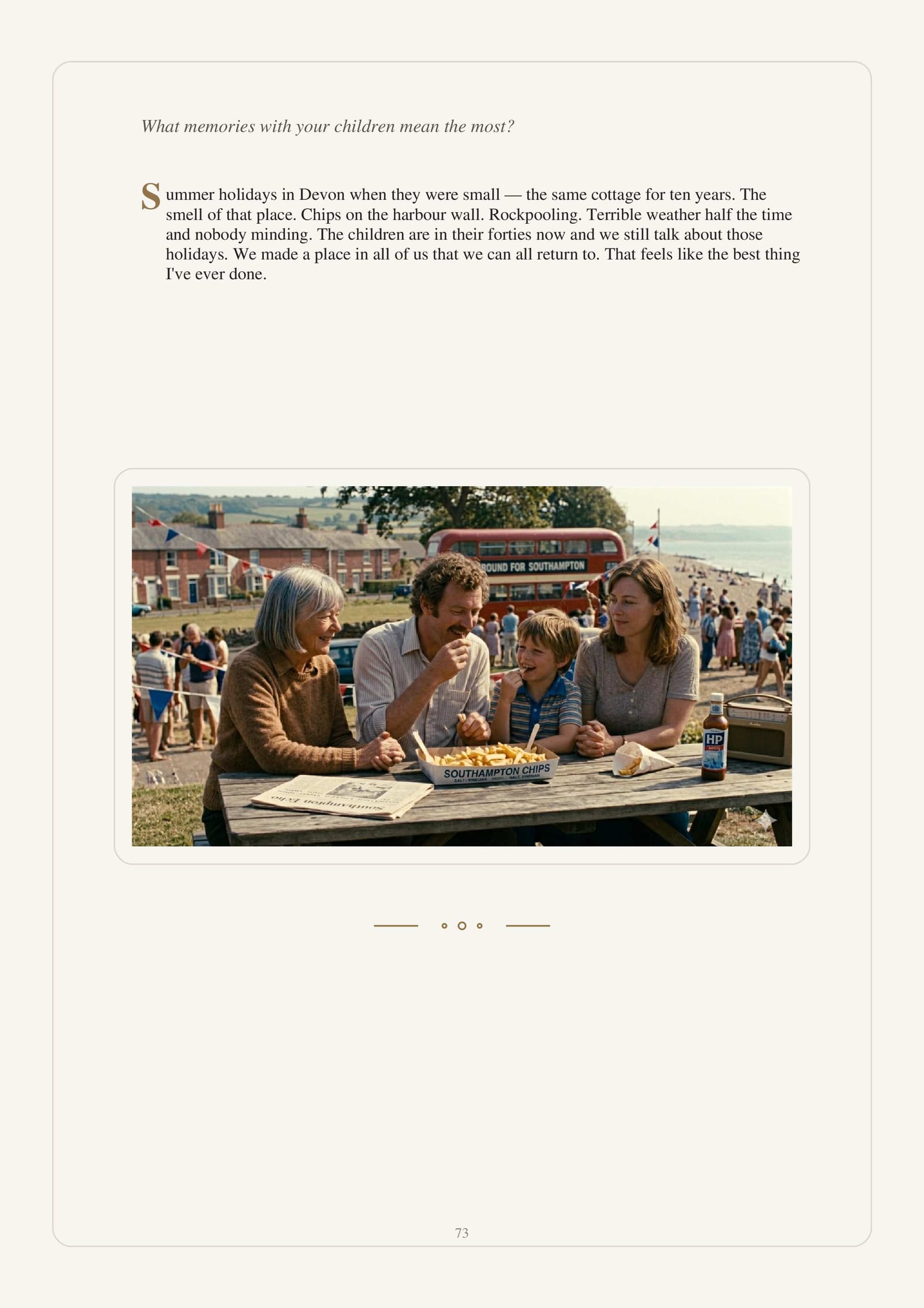Story page about childhood dreams