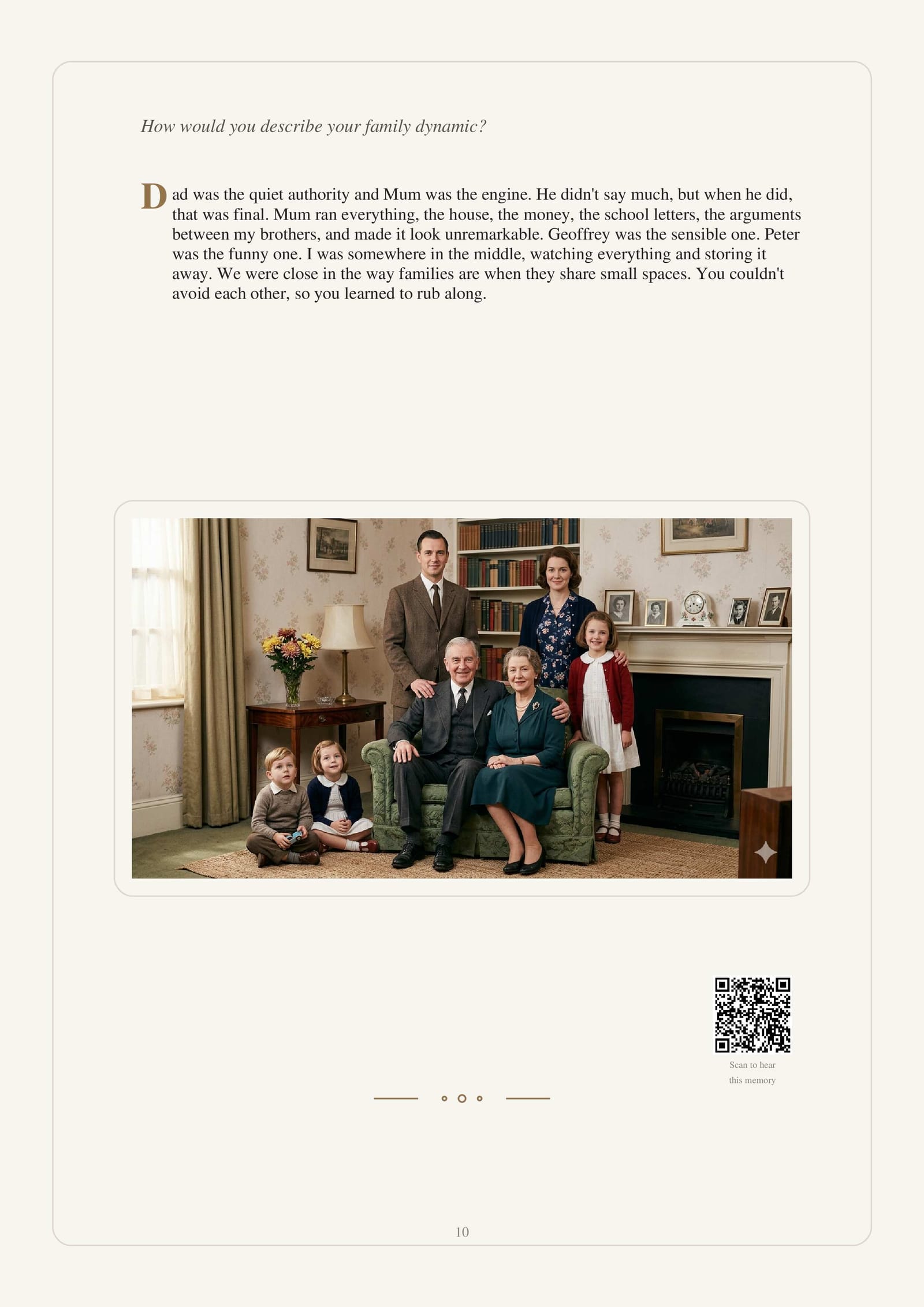 Story page about family